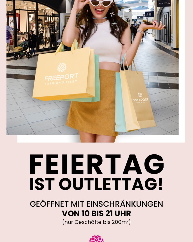 FEIERTAG IST OUTLETTAG - 28.9.